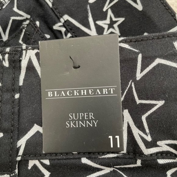 Blackheart Hot Topic White Star Skinny Jeans 11 - Picture 6 of 12